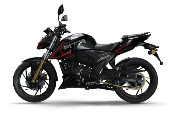 Мотоцикл дорожный TVS APACHE RTR 200 4V чёрный/красный с ПТС | Мототека Мотоцикл дорожный TVS APACHE RTR 200 4V чёрный/красный с ПТС | Мототека