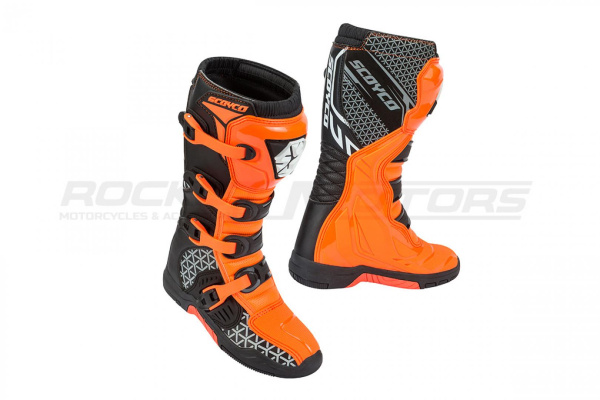 Мотоботы кроссовые SCOYCO (Скойко) MBM009 оранжевый/чёрный 44 | Мототека Мотоботы кроссовые SCOYCO (Скойко) MBM009 оранжевый/чёрный 44 | Мототека