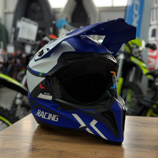 Шлем мото кроссовый Мототека ( MOTOTEKA ) TQ 602 PURPLE/WHITE XL | Мототека Шлем мото кроссовый Мототека ( MOTOTEKA ) TQ 602 PURPLE/WHITE XL | Мототека